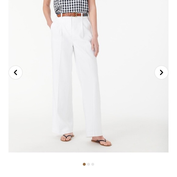 ISO. Not for Sale. JCrew wide leg, long, white linen pants as shown in photos. - Picture 2 of 2
